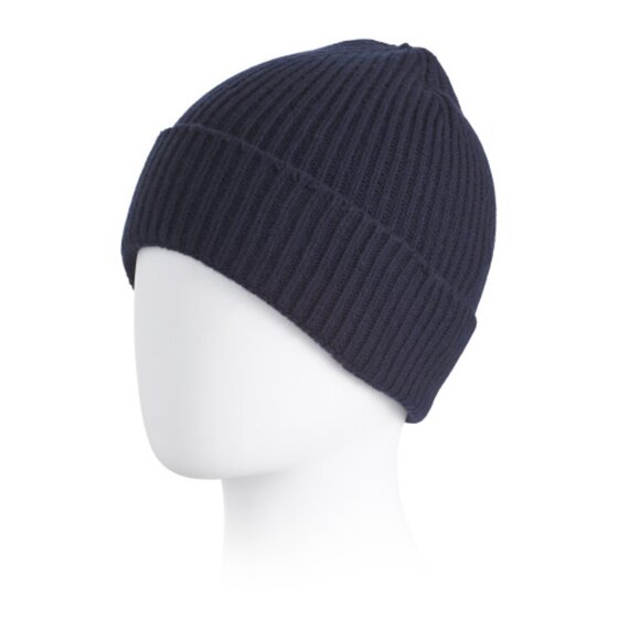 NEW TESMA Made In Italy Recycled Cashmere And Wool Blend Ribbed Beanie 1025 2m1 - Picture 2 of 3